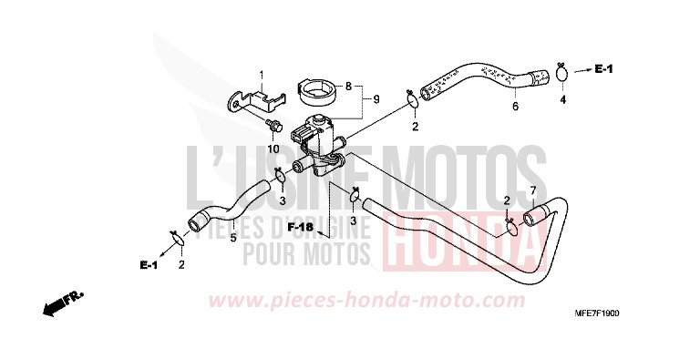 AIR INJECTION CONTROLVALVE de Shadow Aero DEGITAL SILVER METALLIC (NHA30A) 2008